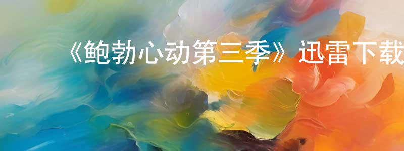 陈爱辉的动漫综艺大全,《鲍勃心动第三季》迅雷下载/在线观看-都市情感-美剧天堂